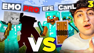 EMİRHAN PRO OYUNCUYLA BİZİ TROLLEDİ! (HER ŞEYİMİZİ ALDILAR ) | MİNECRAFT 3.Bölüm