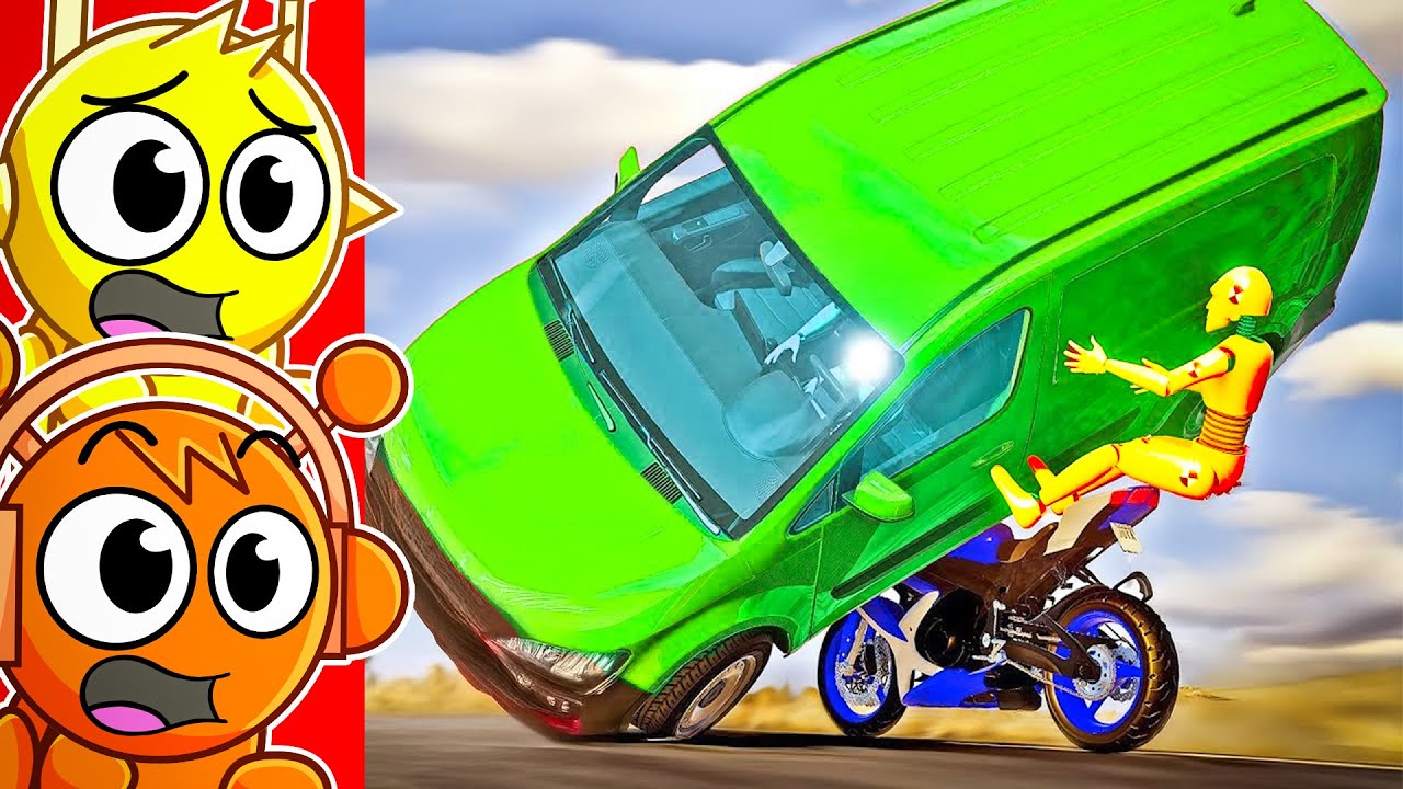 Реакция на БЕЗУМНЫЕ РЕАЛИСТИЧНЫЕ АВТОКАТСТРИТЫ! (BeamNG Drive)