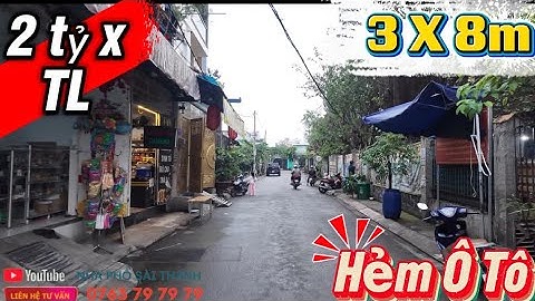Nhà 3 Tầng Giá 2 tỷ x TL. ngang 3 dài 8m. Hẻm Ô Tô. Sổ Hồng Riêng HC. Kế bên chợ Bình Trị Đông. 