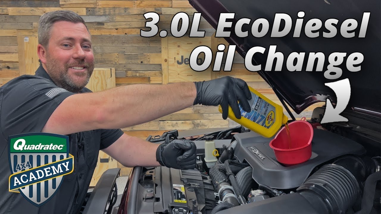  EcoDiesel Oil Change How to for Jeep Wrangler JL & Jeep Gladiator JT -  YouTube