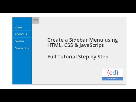 Create a Sidebar Menu using HTML CSS JavaScript