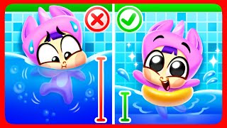 Safety Rules In The Pool‍♂ Play Safe⛔Educational Video for Kids