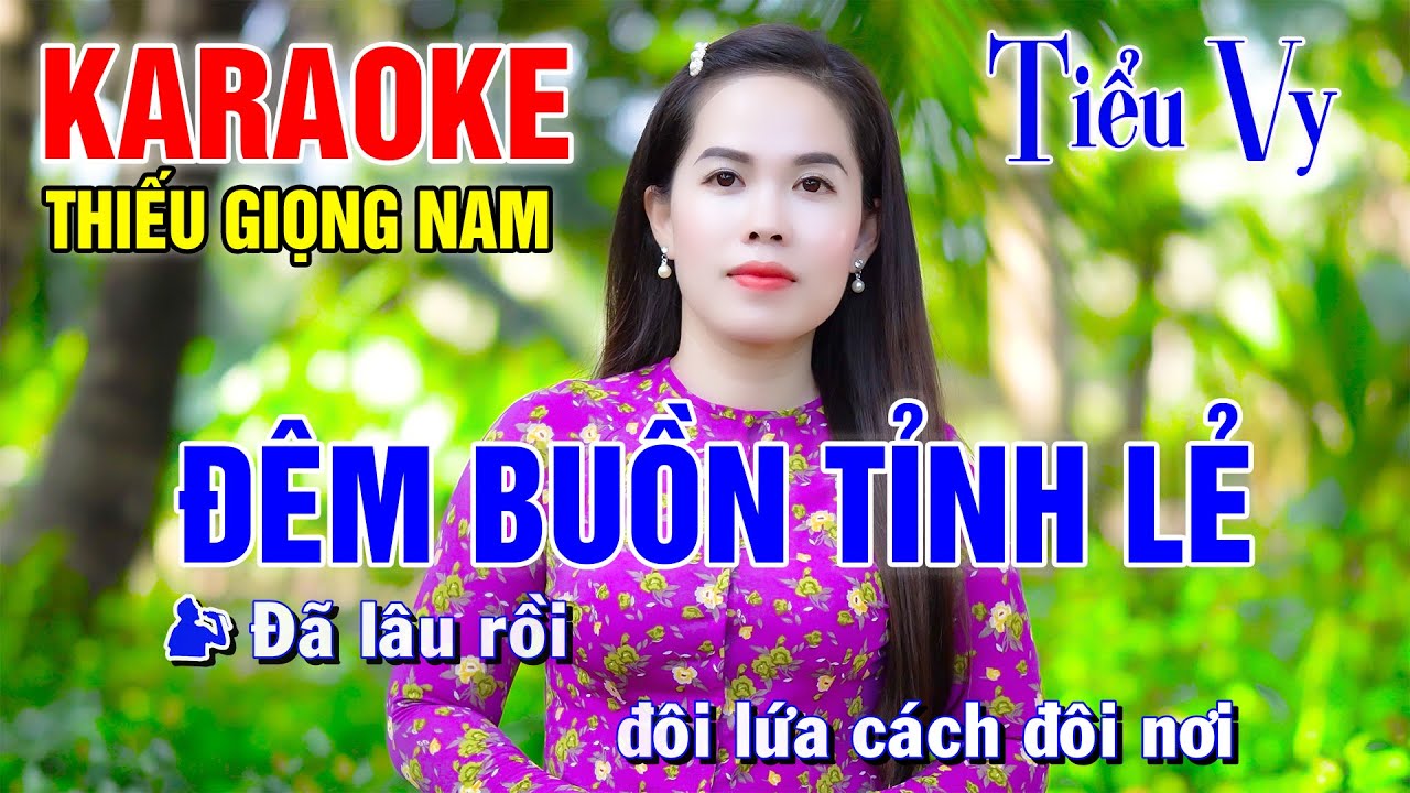 ĐÊM BUỒN TỈNH LẺ ➤ Song Ca Cùng Tiểu Vy ➤ Karaoke Thiếu Giọng Nam ➤ KARAOKE SONG CÙNG CA SĨ