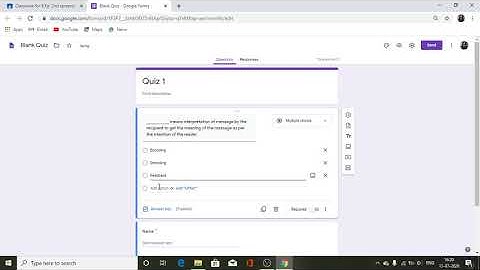 Creating a Quiz assignment on Google classroom 3