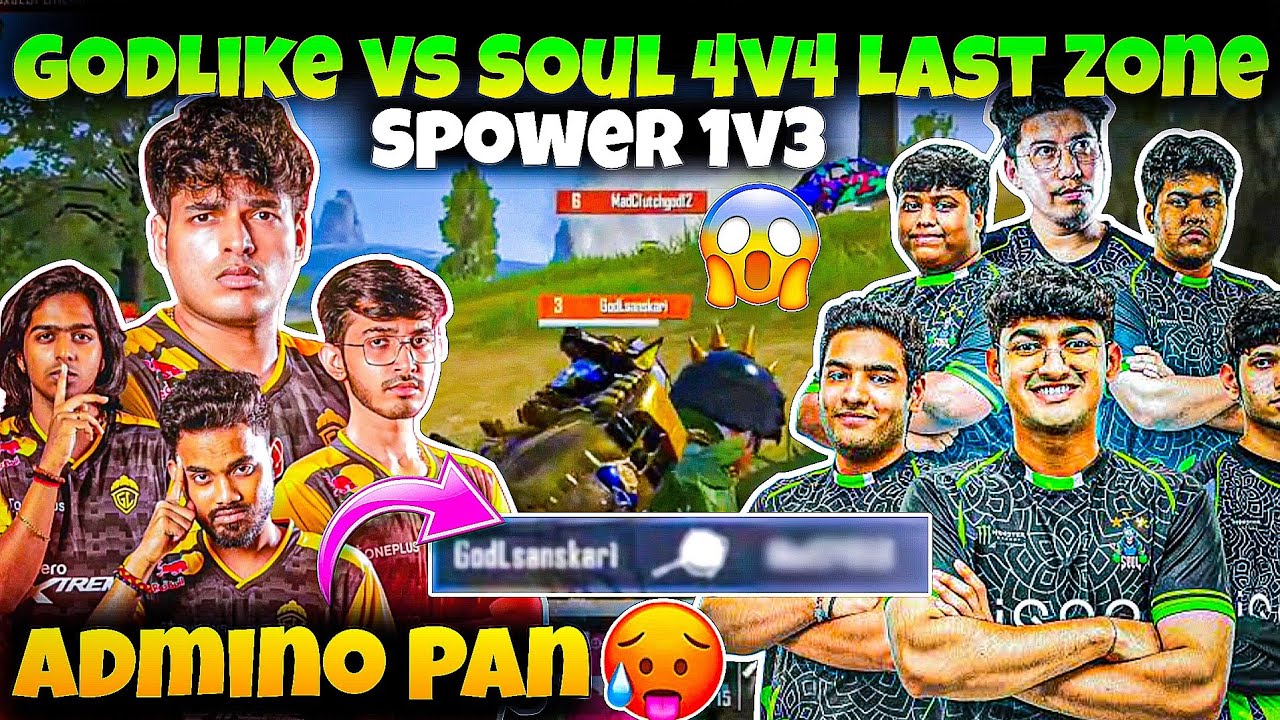 Most Intense🥶GodLike vs Soul 4v4 Last Zone🥵 Spower 1v3 Clutch🔥Jonathan Spower Duo📈37 Finishes Total