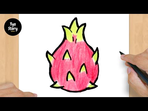 251 How to Draw a Dragon Fruit - Easy Drawing Tutorial - YouTube