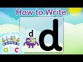 @officialalphablocks - Learn How to Write the Letter D | Curly Line | How to Write App