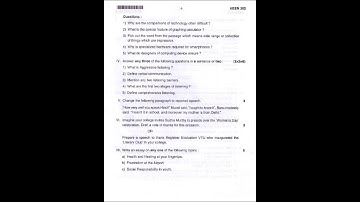1st year BCA  NEP 2nd sem Generic English #questionpaper #computer #BCA 2022