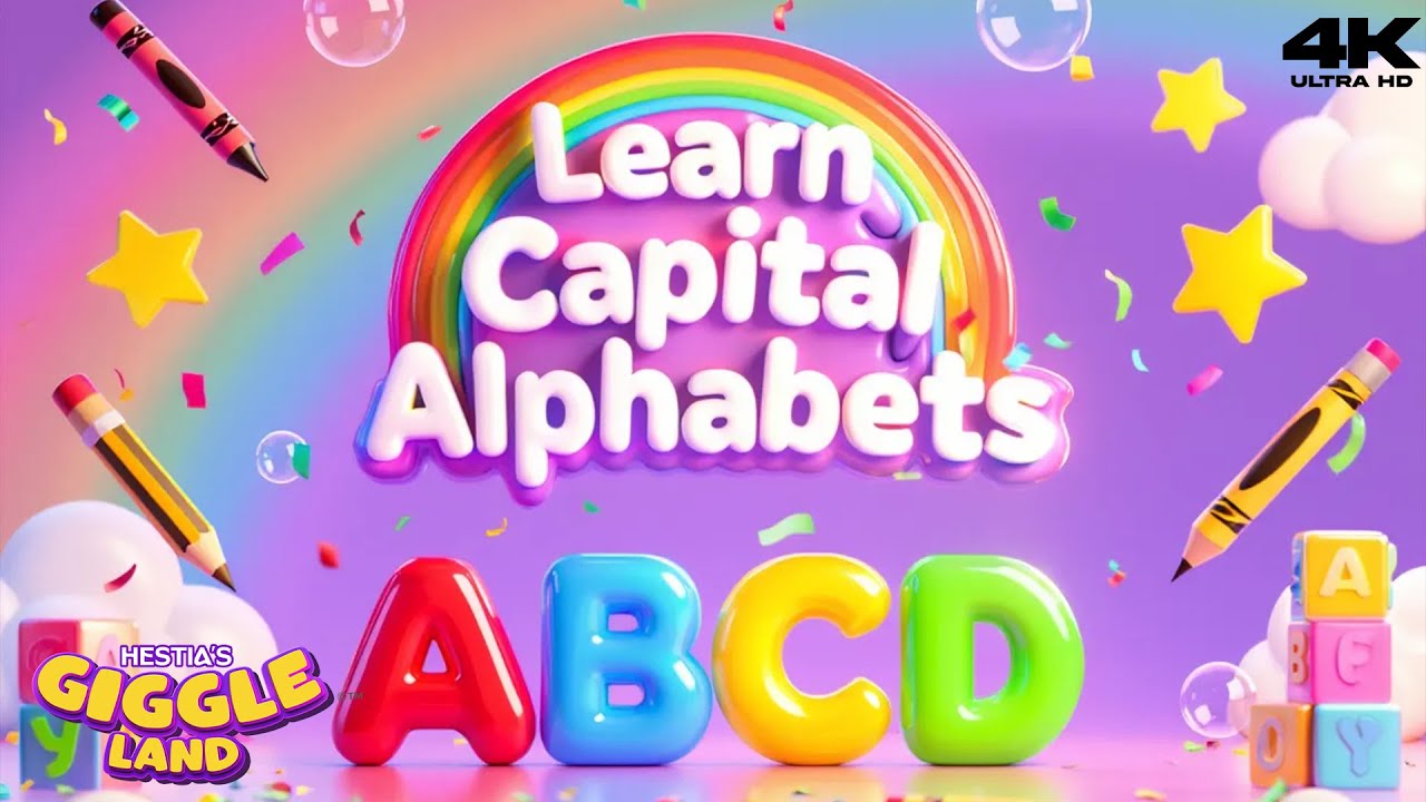 Изучаем буквы ABCD (заглавные) для детей | Весёлое изучение алфавита с помощью упражнений | Для д...