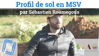 Profil de sol en maraîchage sol vivant, par Sébastien Roumegous et François Mulet