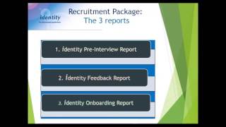 Personality Profiling Identity Recruitment Package Webinar Recording