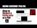 How to redact tricky areas on a pdf