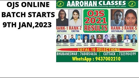 OJS NEW ONLINE BATCH -JAN 9,2023-AAROHAN CLASSES-7684054656