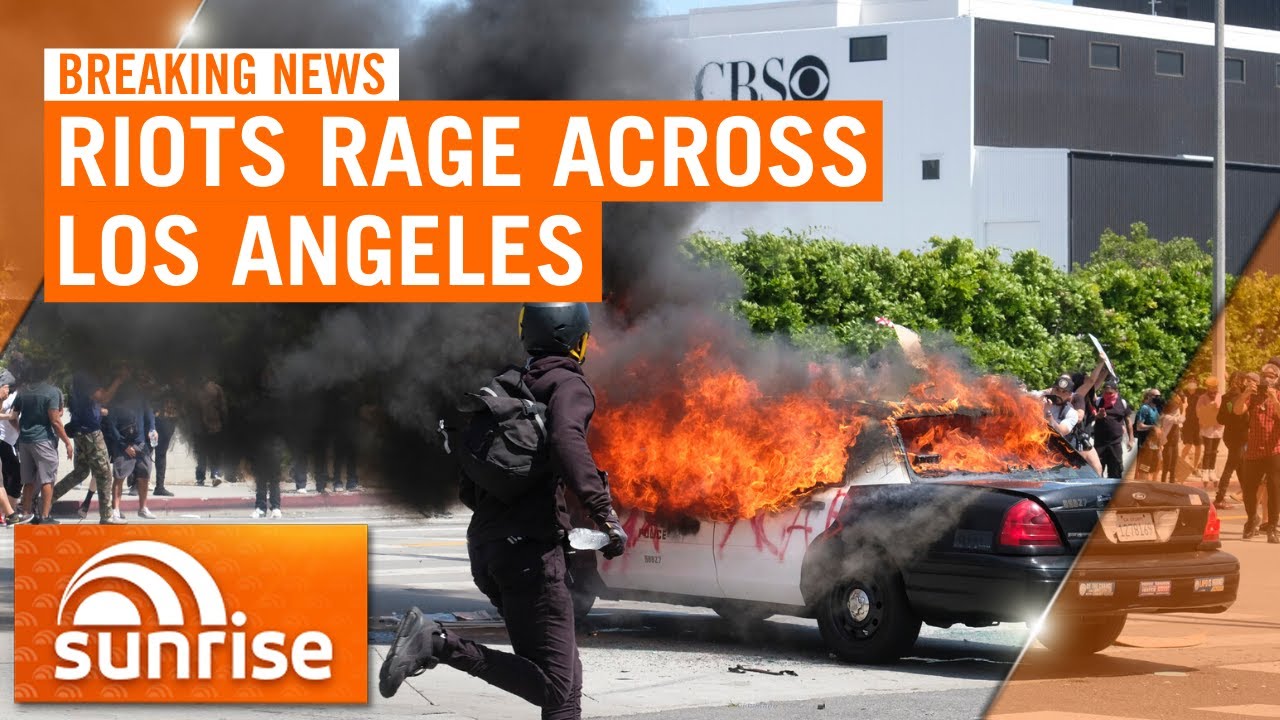 Chaotic scenes in Los Angeles as riots enter fifth day | 7NEWS