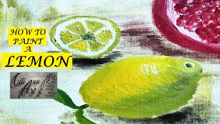 How To Paint A Lemon   Step By Step Lemon Painting Tutorial