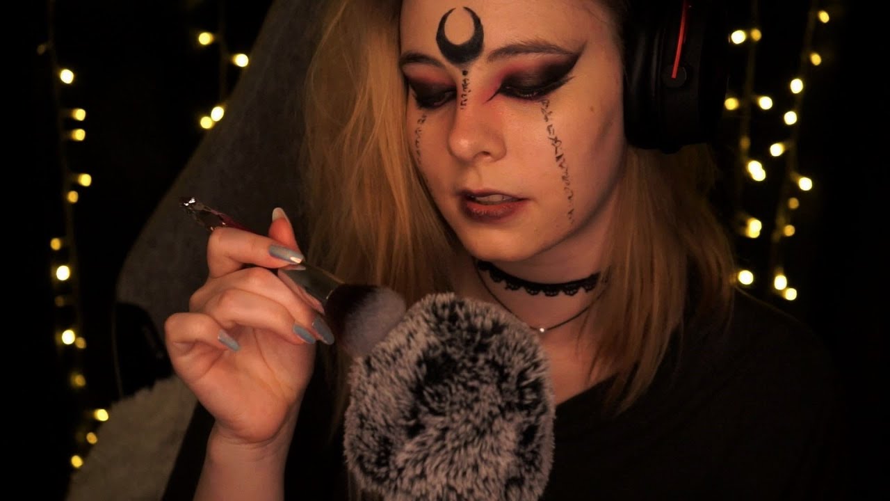 ASMR soft mic brushing & stippling - no talking with rain sounds - YouTube
