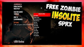 ☢️ [BO2/1.19] FREE ZOMBIE MOD MENU SPRX "INSOLITE" (PRE-GAME/NON-HOST/HOST) + DOWNLOAD ☢️