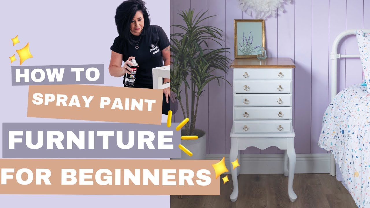 From Drab to Barbie Fab: Extreme Furniture Makeover with Glossy Spray Paint  