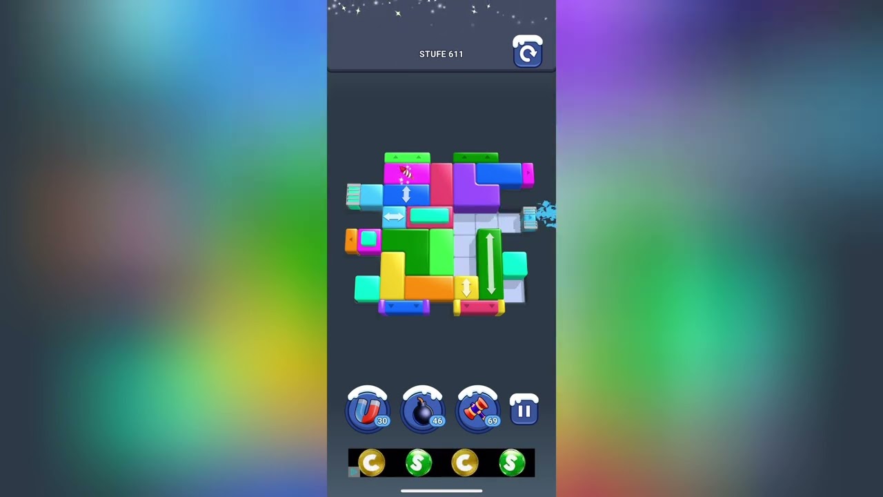 Shape Escape Level 611 Solution Walkthrough 