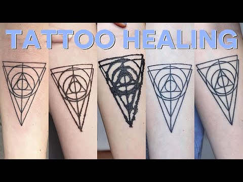 tattoo healing process + my first time using Saniderm!