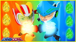 DinoCore 💥The Robot Boy Hot And Cold 🦖 Superman Dinosaur Transformation 🦖 Kids Movies 2023