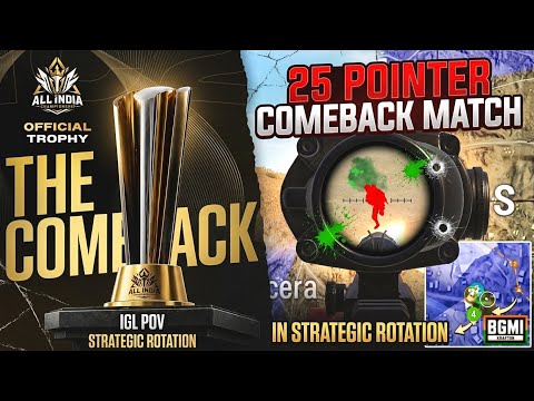 ALL INDIA CHAMPIONSHIP 25 POINTER COMEBACK MATCH | BGMI | LOVER | IGL POV