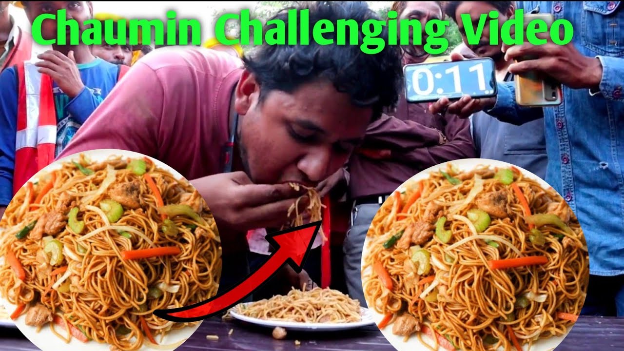 1 मिनट में चाऊमीन खाओ और ₹100 इनाम लेकर जाओ 😂 Chaumin eating ...