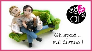 Wedding Cake Topper Tutorial | Gli sposi sul Divano | Polymer Clay | Fimo Wedding Cake Topper Tutorial | Gli sposi sul Divano | Polymer Clay | Fimo