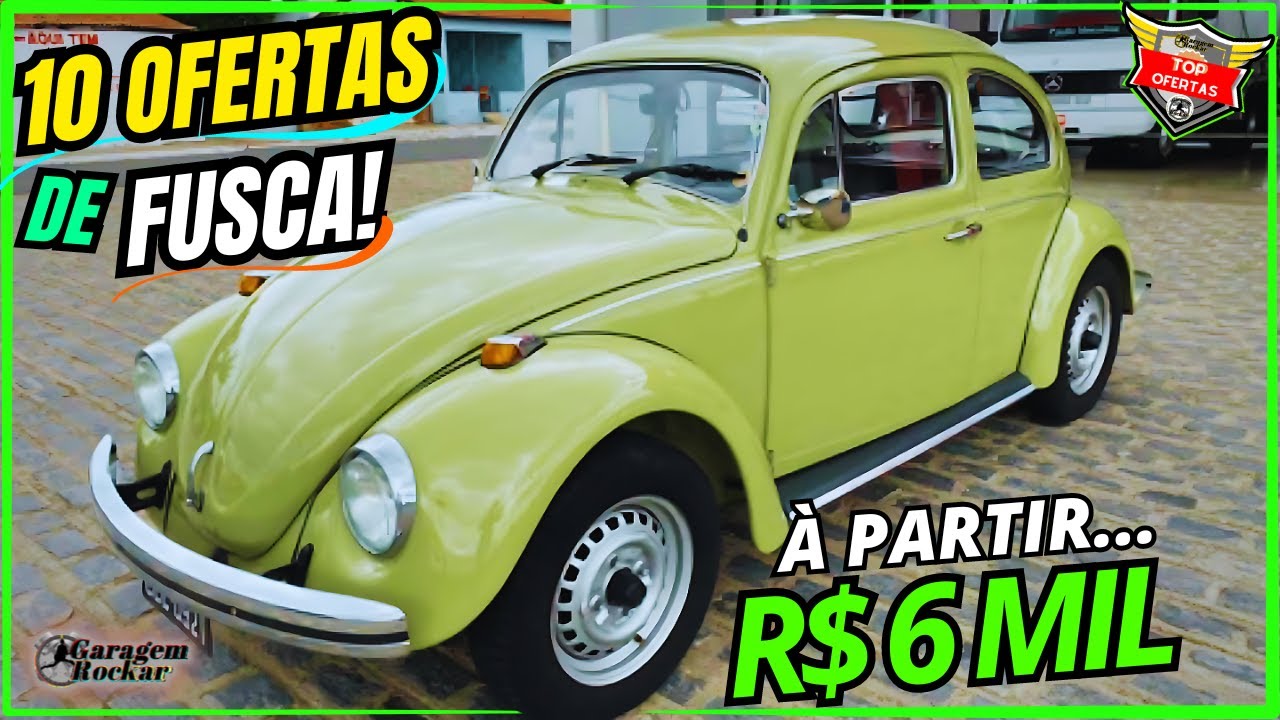 LISTA 10 ROCKAR FUSCA a VENDA em BOAS CONDIÇÕES e BARATO [À PARTIR DE 6 MIL] #fusca #fuscabarato