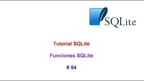 Tutorial SQLite 2023 N# 54 Funciones SQLite