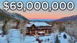 Inside A $69,000,000 Modern Colorado Mountainside Oasis | Mega Mansion Tour