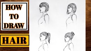 How to draw different hairstyles