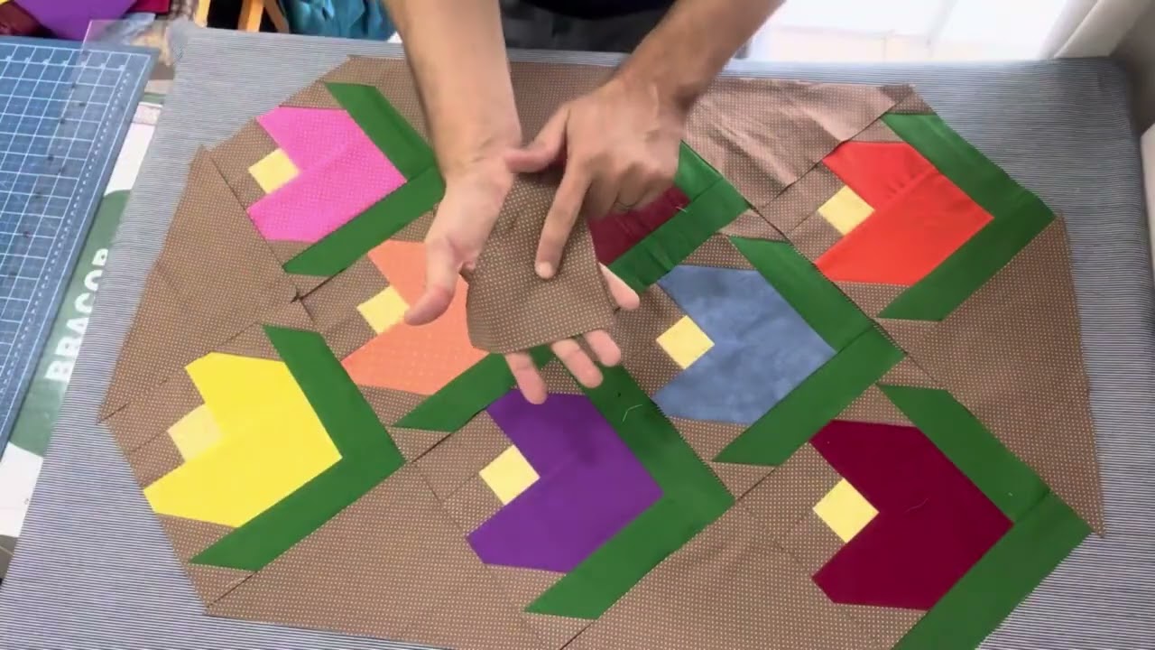 Tapete de retalhos em Patchwork, modelo tupilas, venha se surpreender com a facilidade