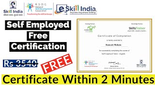 E-SKILL India Free Courses | Self Employed Free Certification | Free Certificate screenshot 3