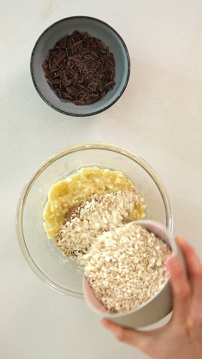 HAVERMOUT-BANAAN KOEKJES Bij dit lekkers drinken wij een heerlijke tas Bambu van @avogel #shorts