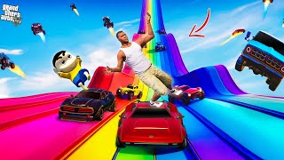 FRANKLIN PLAY IMPOSSIBLE MEGA RAMP CHALLENGE FOR HULKS GUNS SHINCHAN | GTA 5 #37