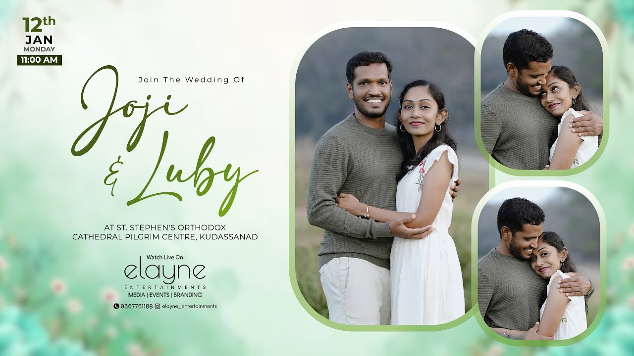 Wedding Ceremony | Joji & Luby | St Stephens Orthodox Cathedral Kudassanad - LIVE