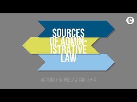 Sources of Administrative Law