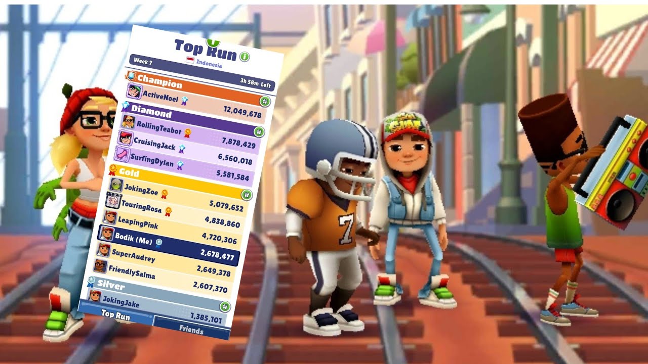 Mengejar skor leaderboard Subway Surfers