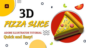 Mastering 3D Effects : Design a Delicious Pizza Slice in Illustrator 2023 | MJ Graphics