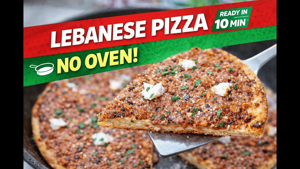 Lebanese Skillet Pizza (Lahmacun Style) | Easy Stovetop Recipe