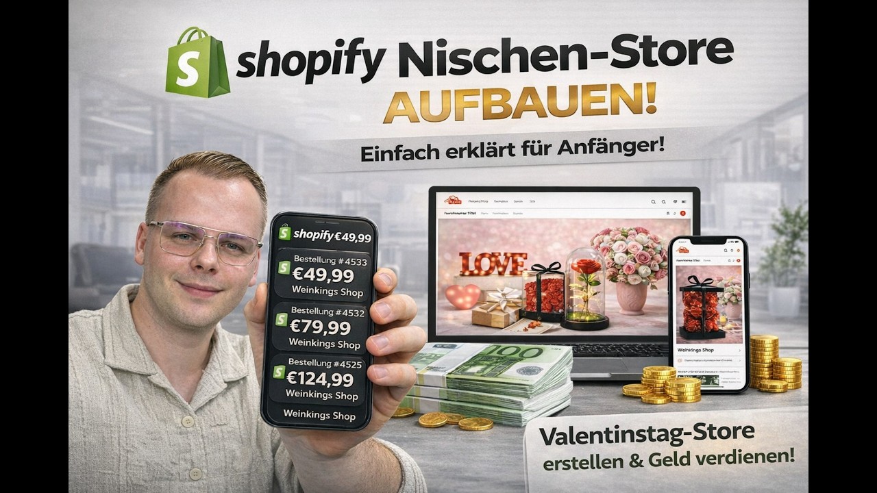 Shopify Nischenshop 2026 bauen (komplett) ✅ So sieht ein PROFESSIONELLER Store aus