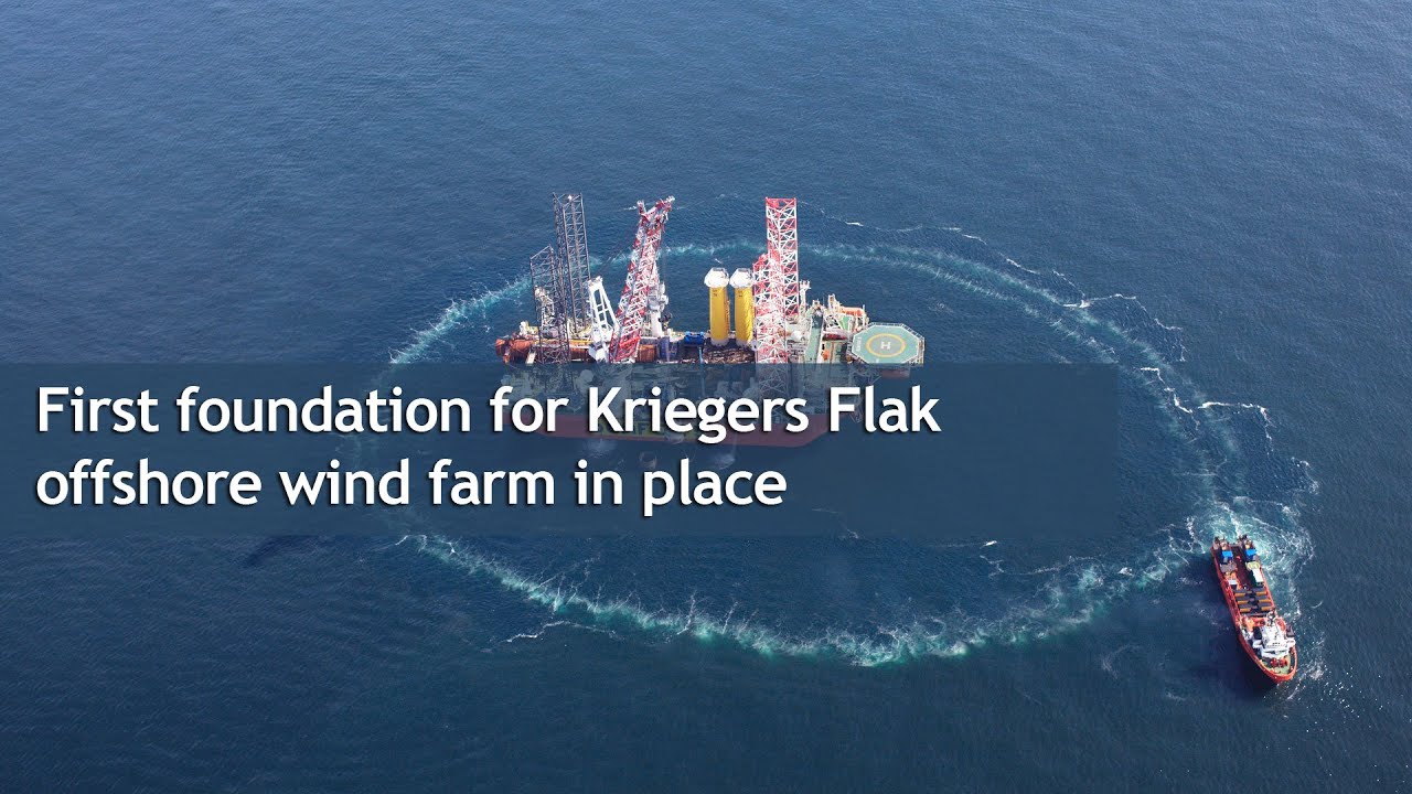 First foundation for Kriegers Flak offshore wind farm in place
