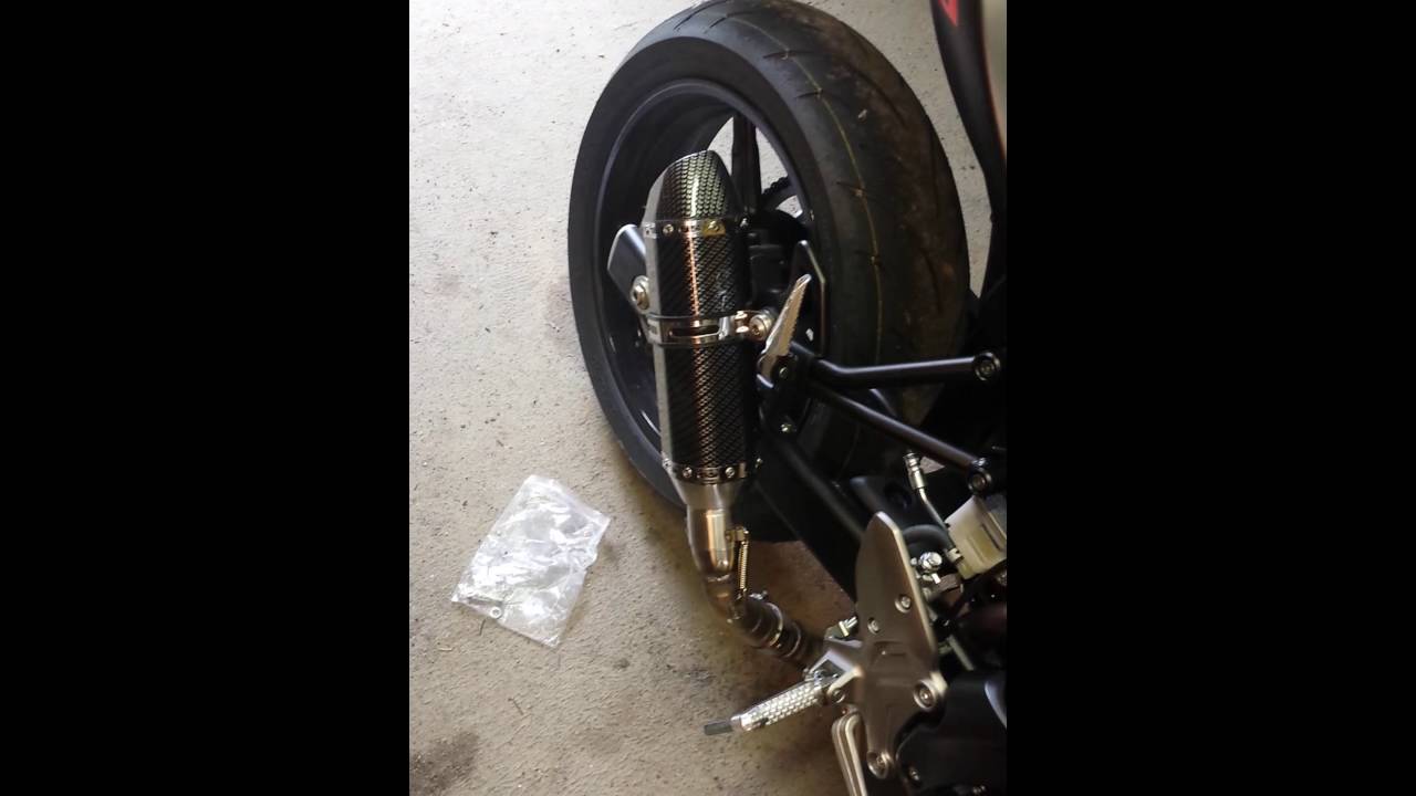 2017 sv650 ebay slip on muffler YouTube