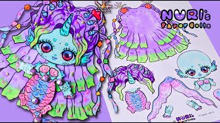 How to make a moving Little Mermaid paper doll