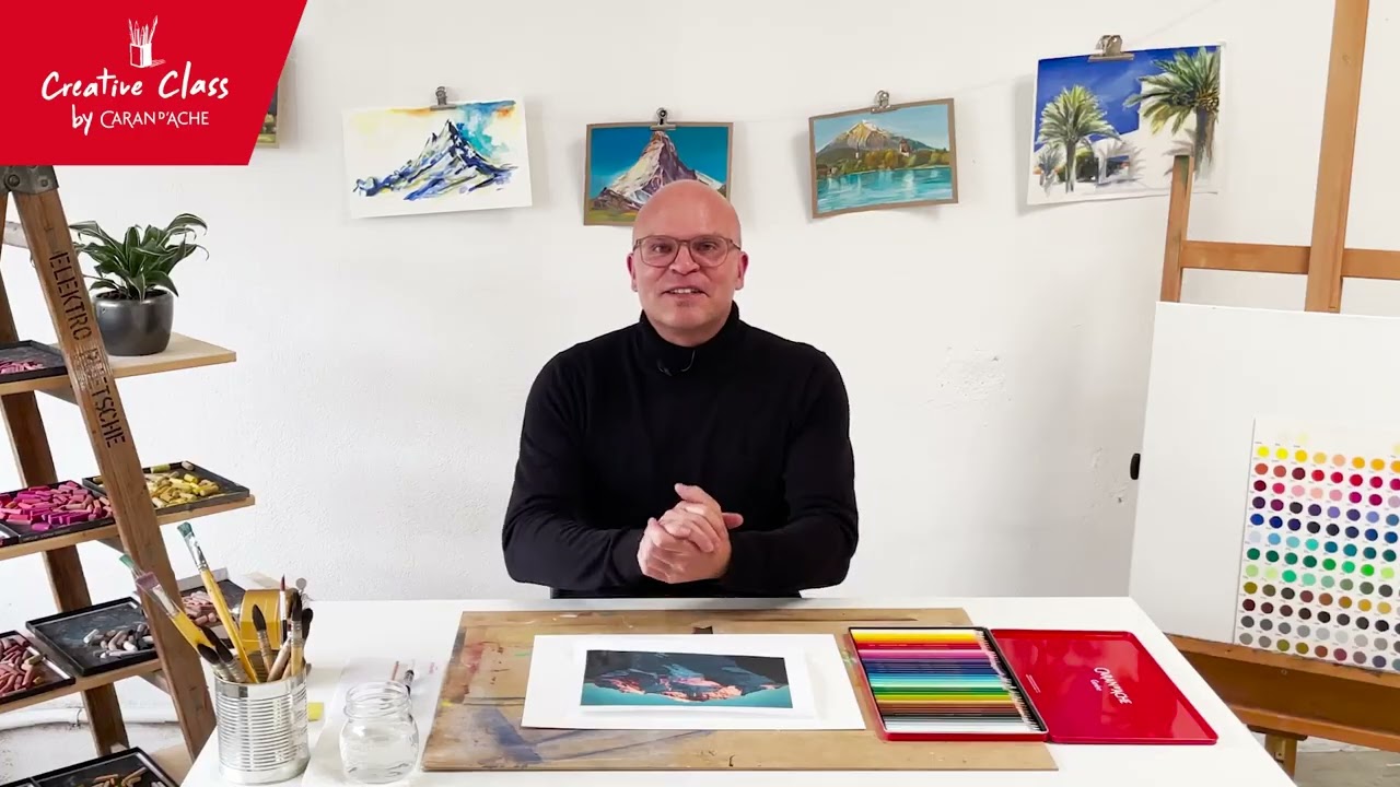 Caixa Criativa da Caran D'ache por Adrian Weber | Pôr do sol na montanha