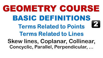Geometry Basic Definition 2, points, line and related terms | Coplanar, Collinear, Concyclic, Skew