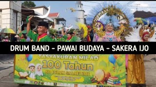 Hut Ke 100 Sdi Salafiyah  Pawai Budaya Drum Band Sakera Ijo Gondanglegi