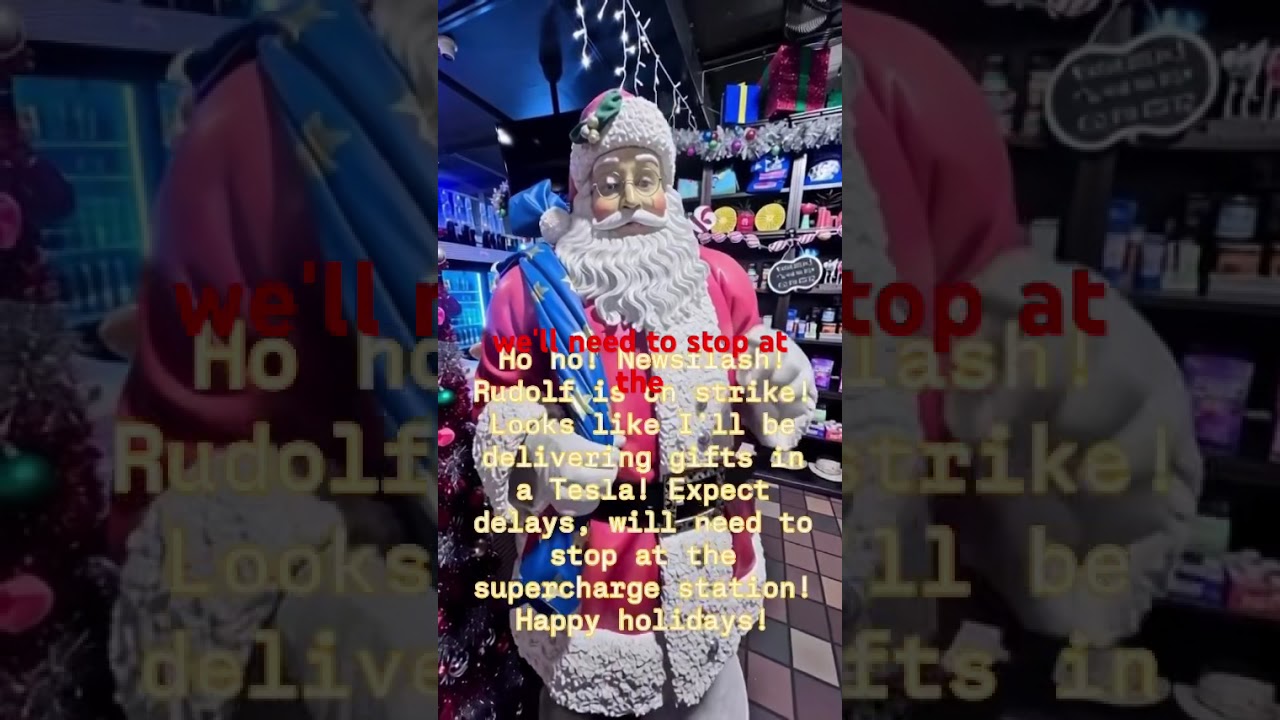 С праздниками! Tesla раньше доставляла подарки. 🎁 Рудольф бастует! 🪧 
