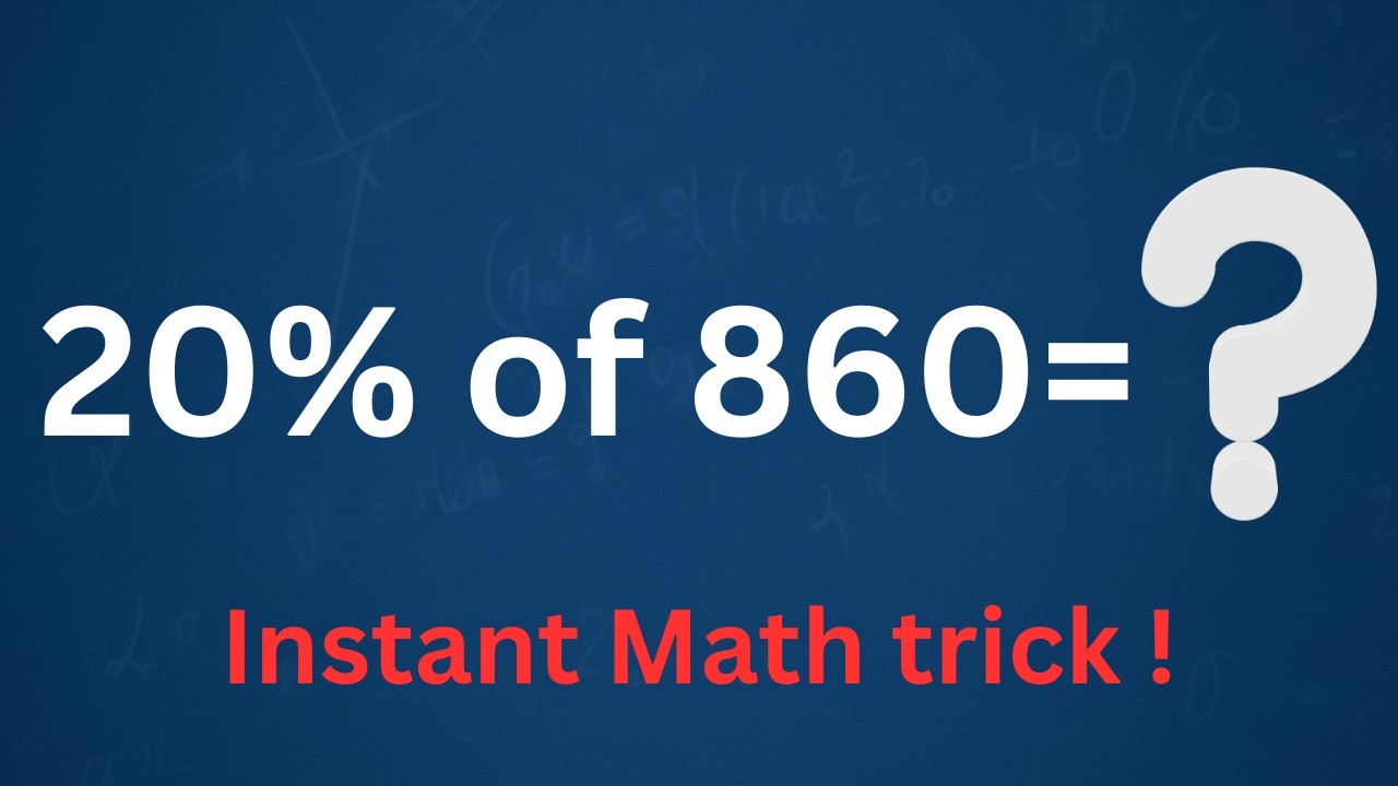20% of 860 (Twenty percent of 860)